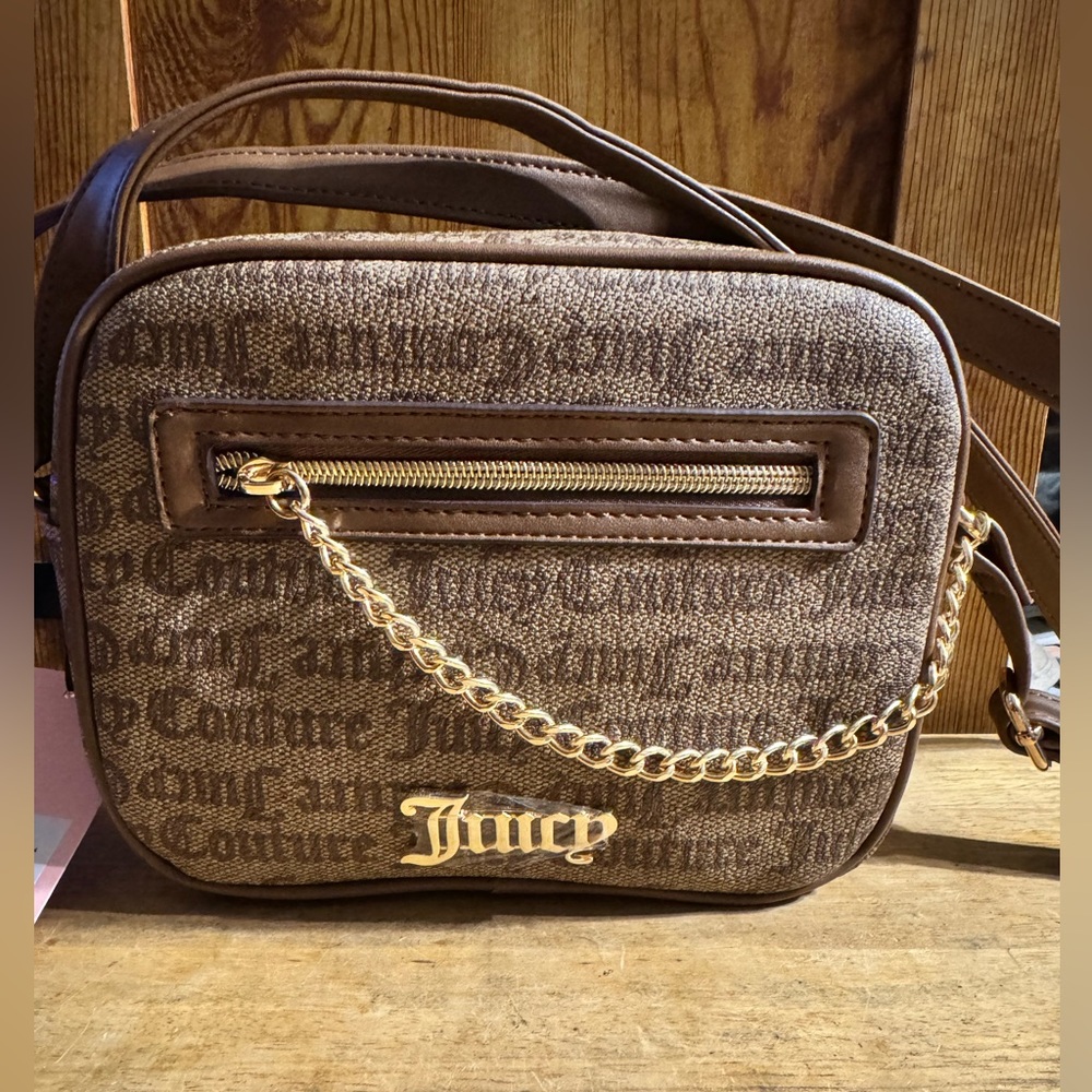 New Juicy Couture Chestnut Crossbody Purse Bag